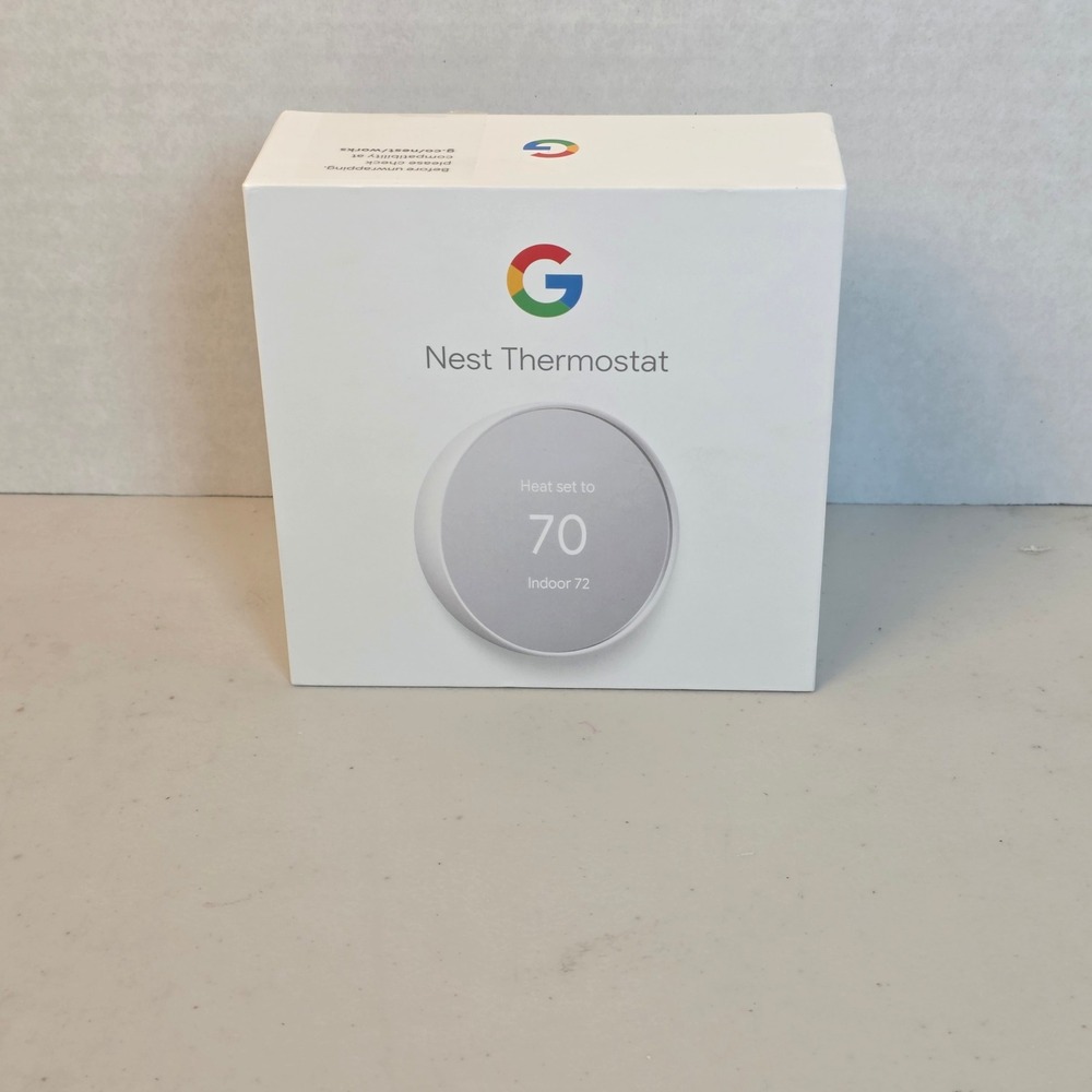 Google Nest Thermostat Smart Programmable Wi-Fi Snow White GA01334-US G4CVZ